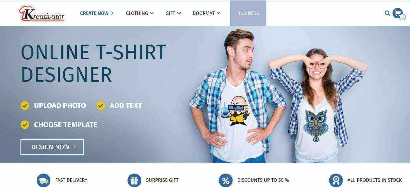 Online T-shirt designer Kreativator